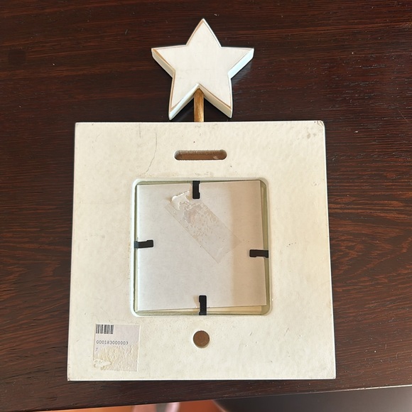 Pottery barn nursery picture frame light blue /off white made of wood - Picture 2 of 4